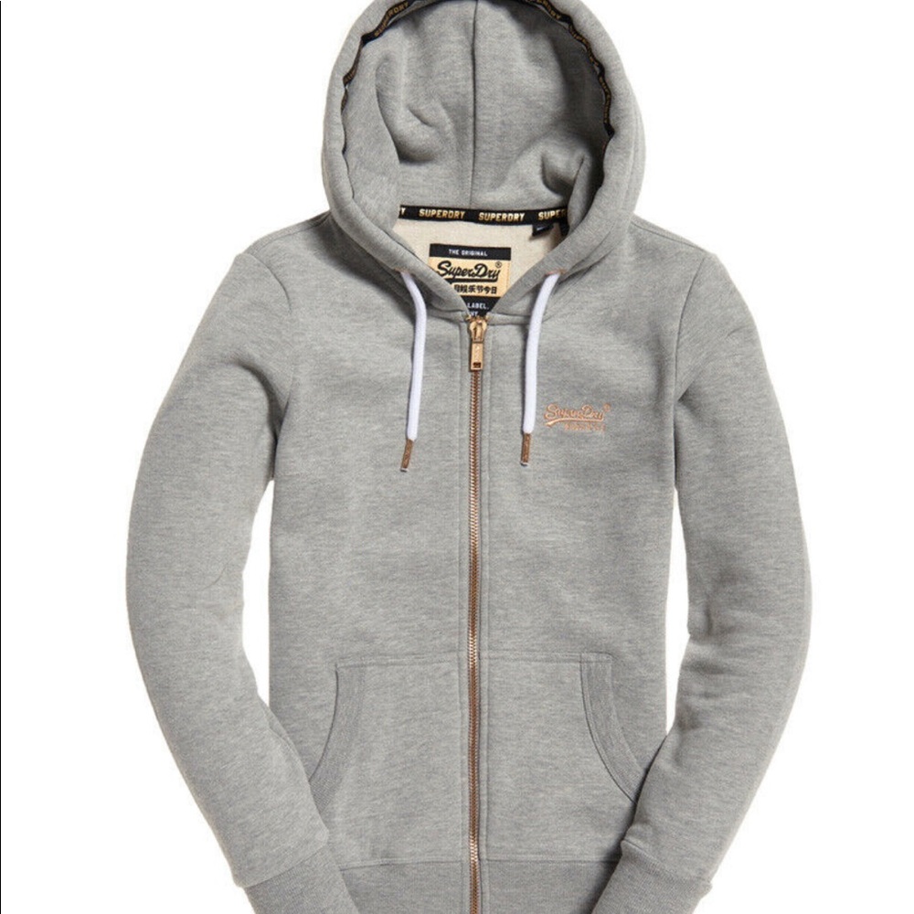 Superdry Womens Orange Label Elite Zip Hoodie